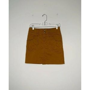 Athleta Dark Brown Khaki Skirt Size 0 Pockets